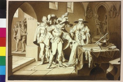 King Ferdinand II and Archduke Maximilian by Artist Unknown