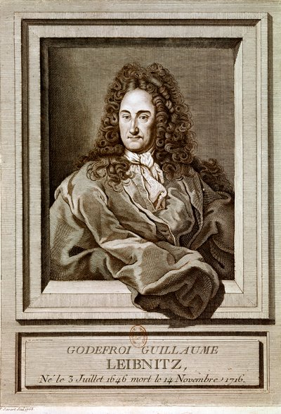 Portrait of Gottfried Wilhelm Leibniz (etching) by Artist Unknown
