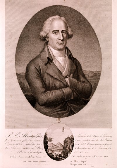 Joseph Michel Montgolfier, Aviation Pioneer by Artist Unknown