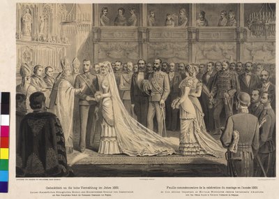 Marriage Ceremony of Crown Prince Rudolf with Princess Stephanie of Belgium by Artist Unknown