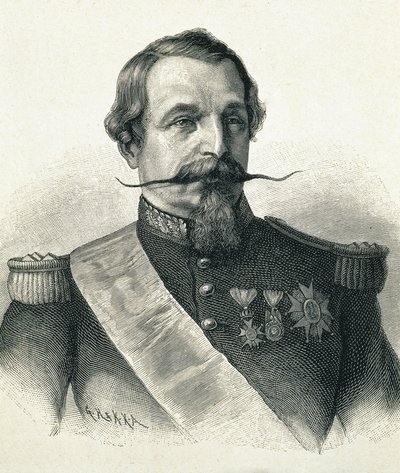Portrait of Napoleon III, Charles-Louis Napoleon Bonaparte (1808-1873). Engraving. by Artist Unknown