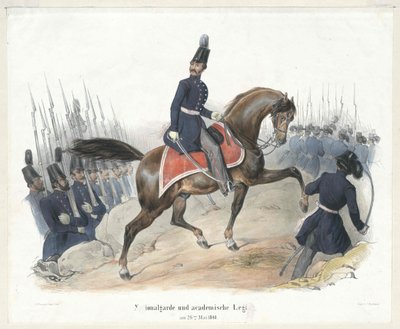 National Guard and Collegiate Legion on 26th May 1848 by Artist Unknown