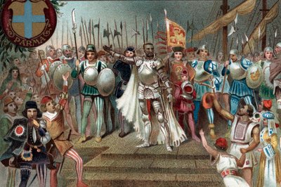Othello returns victorious to Cyprus, Act I Scene 1 from opera Otello by Giuseppe Verdi by Artist Unknown