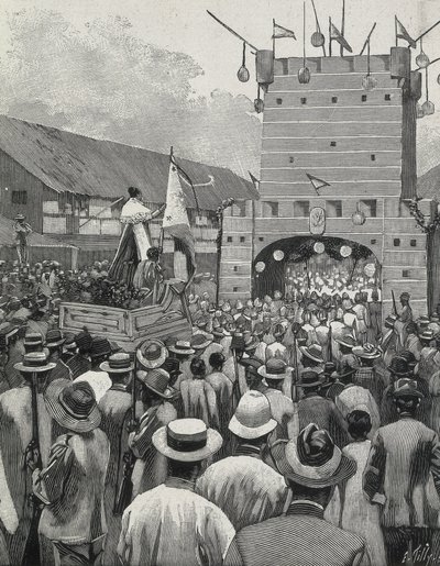 Philippines (1899). Protest in Manila (engraving) by Artist Unknown