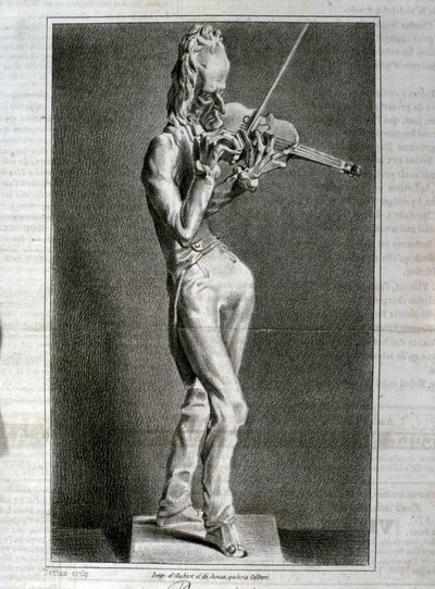 Portrait-Caricature of Niccolò Paganini by Artist Unknown