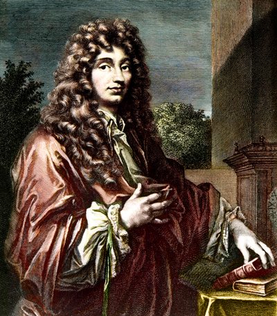 Portrait of Christiaan Huygens, Dutch Physicist and Mathematician (Colored Engraving) by Artist Unknown