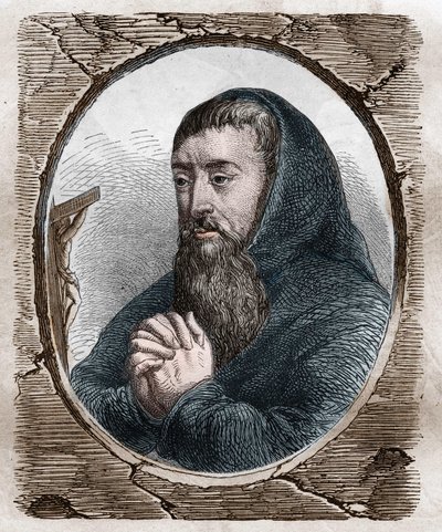 Portrait of Francois Joseph Le Clerc du Tremblay, Marquis de Maffliers, known as Father Joseph, Capuchin religious and French statesman (1577-1638) by Artist Unknown