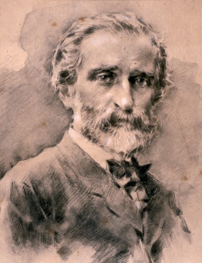 Portrait of Giuseppe Fortunino Francesco Verdi by Artist Unknown