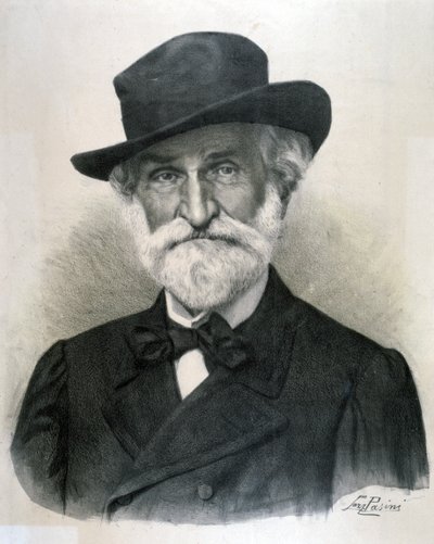 Portrait of Giuseppe Fortunino Francesco Verdi by Artist Unknown