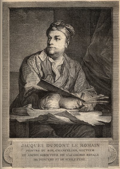 Portrait of Jacques Dumont, French Painter - Engraving by Artist Unknown