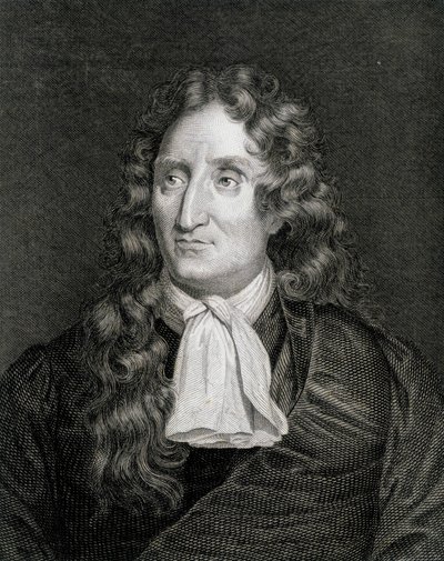 Portrait of Jean de La Fontaine (engraving) by Artist Unknown