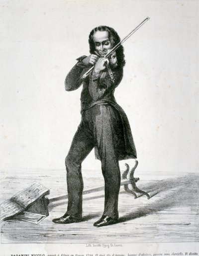 Portrait of Niccolò Paganini by Artist Unknown