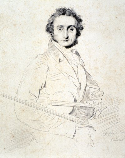 Portrait of Niccolo Paganini by Artist Unknown