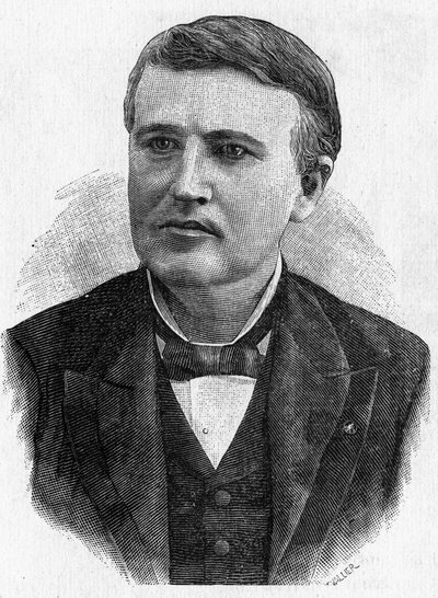Portrait of Thomas Alva Edison, American inventor by Artist Unknown