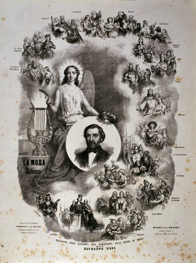 Poster with Scenes of His Operas by Artist Unknown