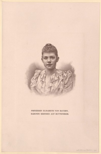 Princess Elisabeth of Bavaria (print) by Artist Unknown
