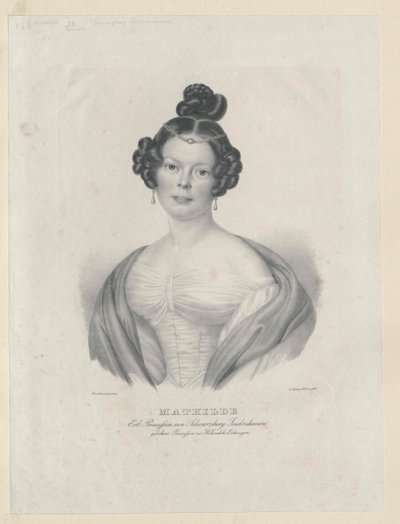 Princess Mathilde of Hohenlohe-Oehringen by Artist Unknown