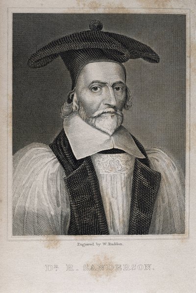 Robert Sanderson (1587-1663). English theologian and casuist (engraving) by Artist Unknown
