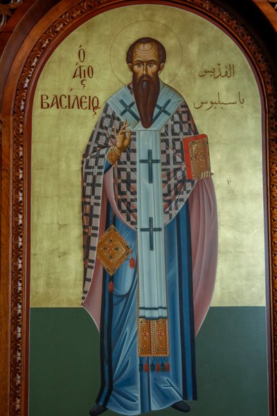 St Basil icon. Cathedral, Harissa, 2022 by Artist Unknown