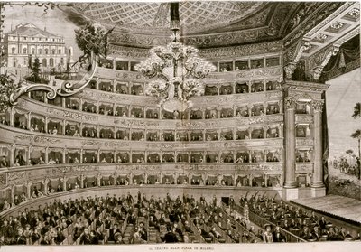 Teatro alla Scala in Milan, c 1880 by Artist Unknown