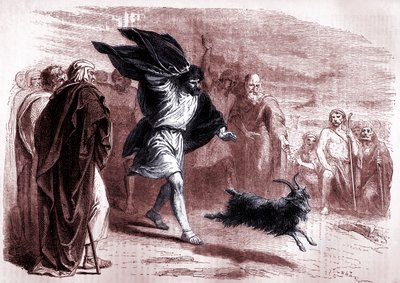 The Scapegoat sent into the Wilderness for Azazel, Leviticus, Ch. XVI by Artist Unknown