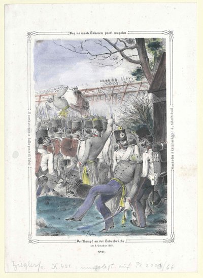 The Combat at the Tabor Bridge by Artist Unknown