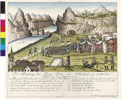 The Enthusiasm of the Faithful Tyrolese to Defend Their Fatherland - Pass Finstermuenz by Artist Unknown