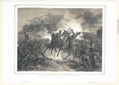 The fight of the k. k. military officers at Tabor on 6th October 1848 by Artist Unknown