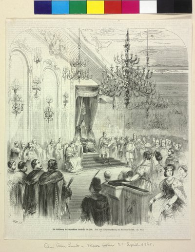 The Initiation of the Hungarian Landtag in Buda on 6th April 1861 by Count George Apponyi by Artist Unknown
