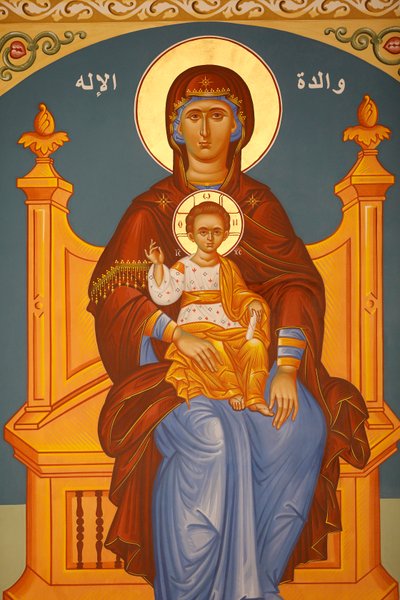 Virgin and Child. St Elie Church, Rabieh, 2022 by Artist Unknown
