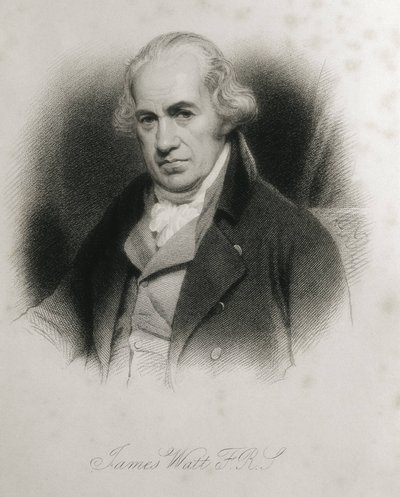 WATT, James (1736-1819). Portrait of James Watt. Engraving by Artist Unknown