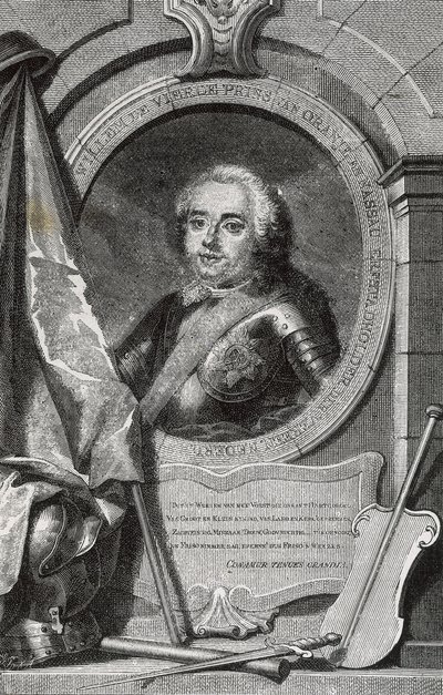 William IV (1711-1751). First Hereditary Stadtholder of the Netherlands. Engraving by Artist Unknown