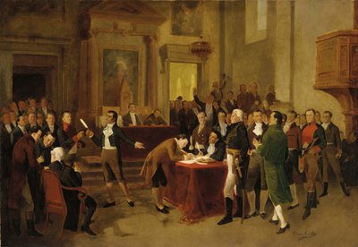 Signing of the Declaration of Independence by Arturo Michelena
