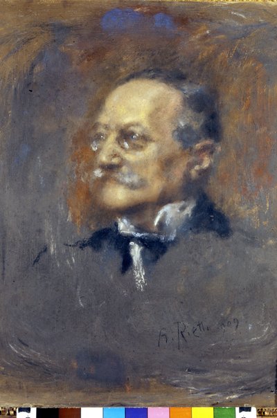 Portrait of Arrigo (or Enrico) Boito (1842-1918), Italian composer and writer. by Arturo Rietti