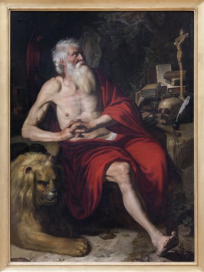 Saint Jerome Meditating by Artus Wolfaerts or Wolffort
