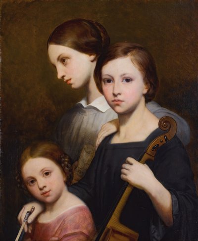 Portrait of René, Cécile and Louise Franchomme by Ary Scheffer