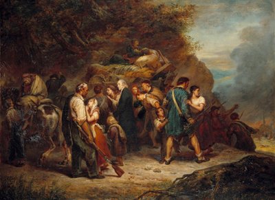 The Alsatian Protestant pastor Jean Frederic Oberlin and the Calvinists of Alsace Lorraine hunted in 1814 by the Russians by Ary Scheffer