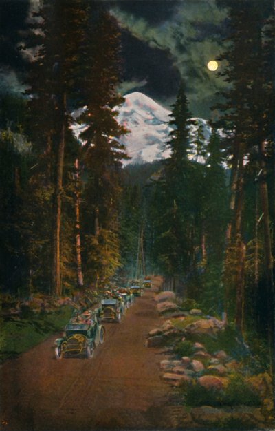 On the Road from Mount Rainier National Park, Washington by Asahel Curtis