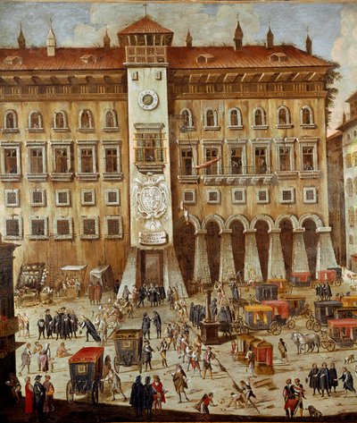 Place of the Vicaria Court in Naples at the time of the revolution of Masaniello (detail) by Ascanio Luciani