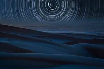 Desert Star Trails by Asef Azimaie