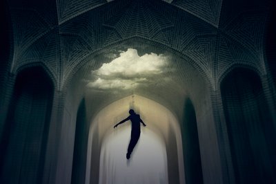 Man Ascending Arches by Asef Azimaie