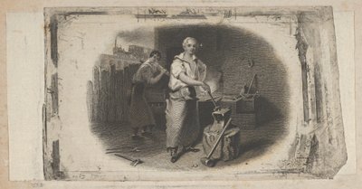 Banknote Vignette with a Blacksmith and Forge by Asher Brown Durand.