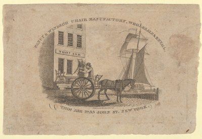Fancy & Windsor Chair Manufactory, Wholesale & Retail, Thomas Ash, No. 33 John Street, New..., 1817 by Asher Brown Durand
