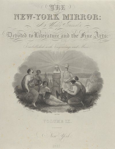 Title Page: The New York Mirror, A Weekly Journal, Devoted to Literature and the Fine Arts by Asher Brown Durand