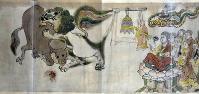 The triumph of Sariputra over the heretics by Asian School