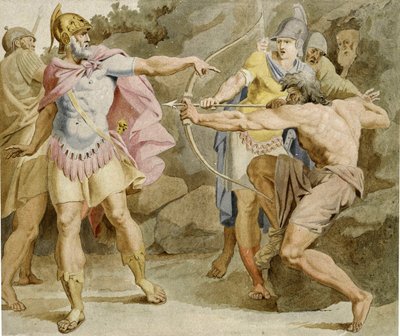 Philoctetes Aiming at Ulysses with the Bow of Hercules by Asmus Jacob Carstens