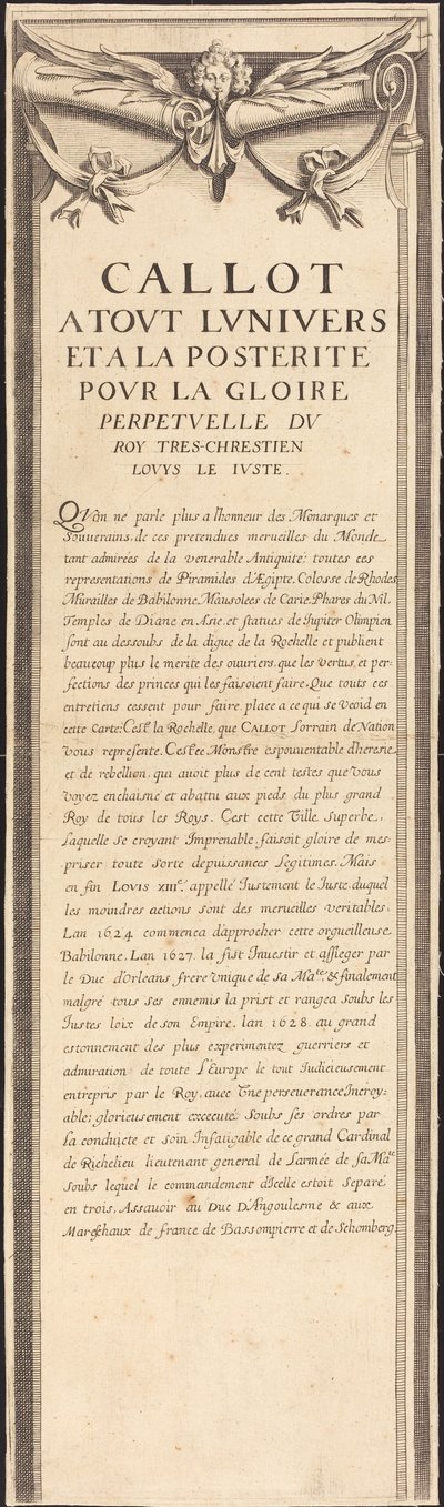 The Siege of La Rochelle (plate 4 of 16; set comprises 1952.8.97-112) by Assistant of Jacques Callot