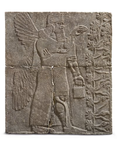 Relief of a Winged Genius, Reign of Ashurnasirpal, c.883-859 BC by Assyrian