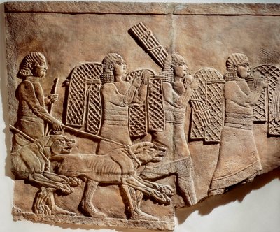 Scene of Ashurbanipal Hunting, from Royal Palaces of Nineveh, c. 645 BC by Assyrian