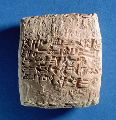 Tablet recording grain sale from Kultepe, Turkey, Assyrian, 19th century BC by Assyrian School